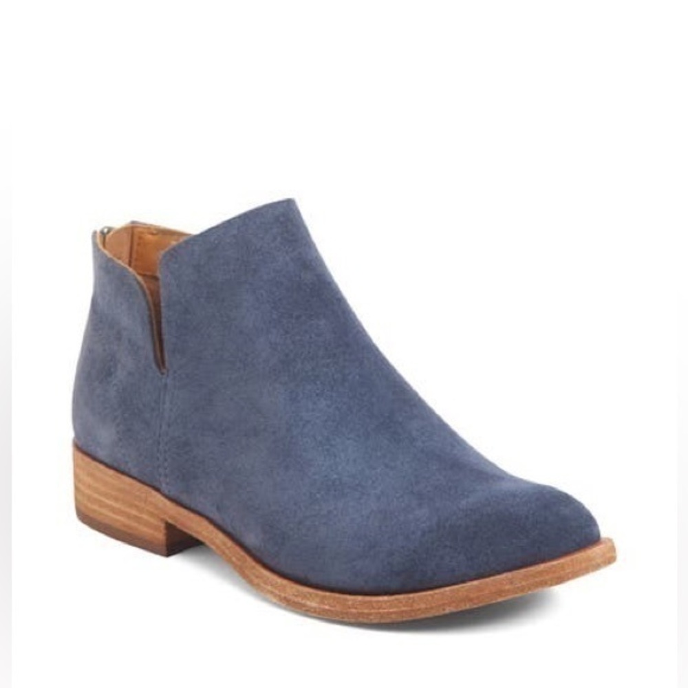 Blue Suede Ankle Boots KORK EASE